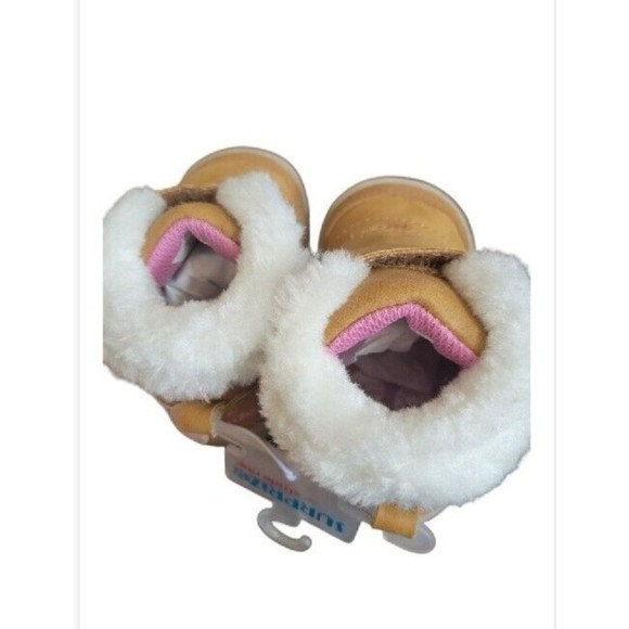 Surprize by Stride Rite Baby Girls Fur Booties Shoes STAGE 2 FIRST WALK SIZE 3 - Picture 3 of 8